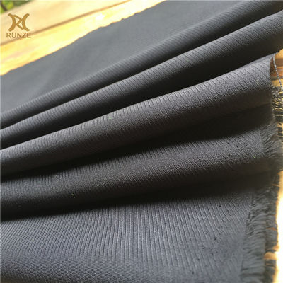 Solid 160GSM 100% Polyester 160D ATY Yarn Woven Cavalry Twill Gabardine Men Shirting Fabric