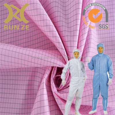 100D*100D Polyester Anti-Static Fabric For Lab Security Printed Pattern