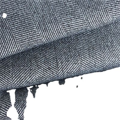 100% Polyester Heavy Weight Ash Wool Imitation Cation Woven Wide Herringbone Fabric for Winter Coat