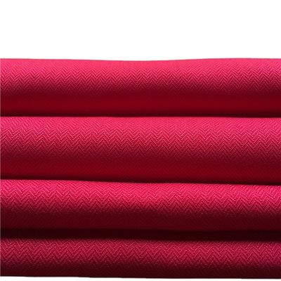 150D*150D Red Wavy Weft Woven Herringbone Fabric for Medium Weight Backpacks and Coats