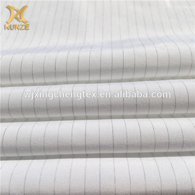 TWILL Style 75D*160D Microfiber Anti Static Textured Clear 99% Polyester 1% Carbon Pongee Fabric