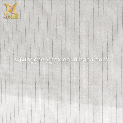 TWILL Style 75D*160D Microfiber Anti Static Textured Clear 99% Polyester 1% Carbon Pongee Fabric