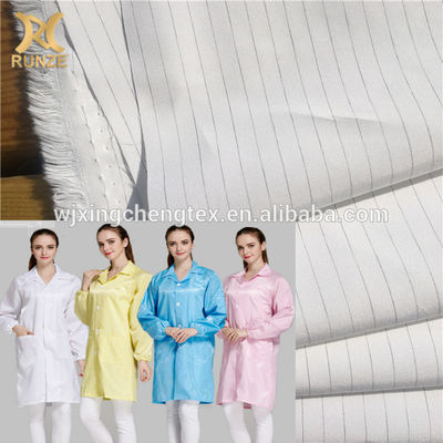 TWILL Style 75D*160D Microfiber Anti Static Textured Clear 99% Polyester 1% Carbon Pongee Fabric
