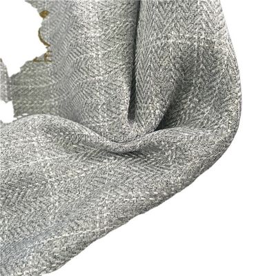 Flexible Herringbone Polyester Twill Fabric 200gsm Plain Dyed