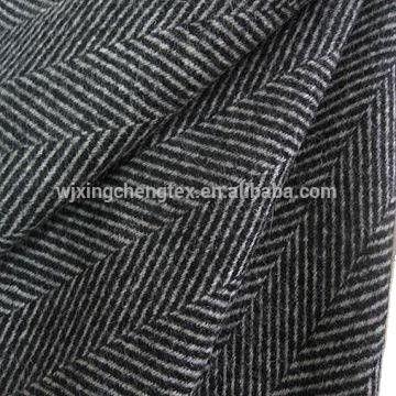 Polyester Woolen Made for Fashion Uniform Winter Coat Herringbone Stripes Fabric