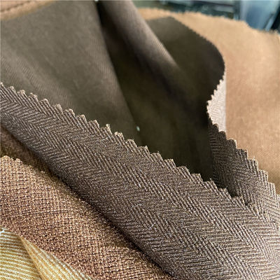 Soft Woolen Peached Microfiber Fabric For Woolen Blazer Fabric Suiting Cloth With High-