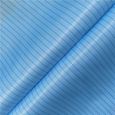 100D Polyester Twill Anti Static ESD Stripes Fabric for Clearing Room Overoll Material