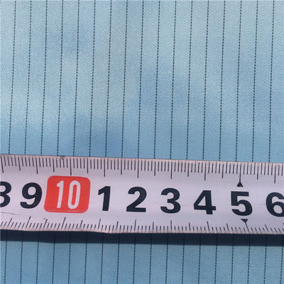 100D Polyester Twill Anti Static ESD Stripes Fabric for Clearing Room Overoll Material