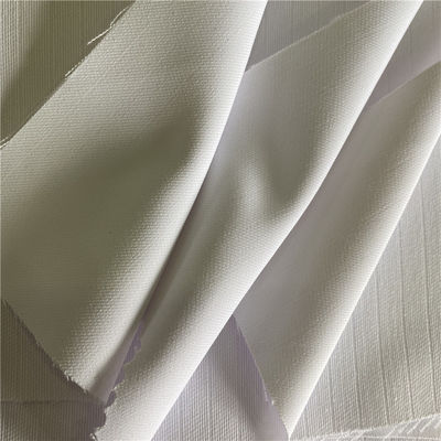 Polyester Cotton 5MM Stripes Optical White TC Anti Static Fabric For Medical Uniforms