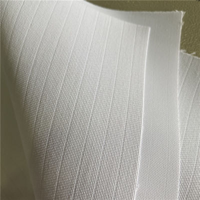 Polyester Cotton 5MM Stripes Optical White TC Anti Static Fabric For Medical Uniforms