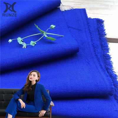 270GSM 4 Way Stretch Twill Gabardine Woolen Blazer Fabric Suit Office Uniform Cloth