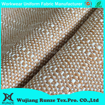 Density Customizable Anti-Fungus Fabric for Fashion Clothing Plain Fake Hemp Linen Like Tweed