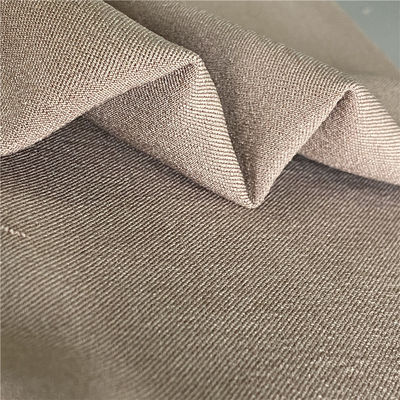90% Polyester 10% Spandex Woven Twill 4-Way Stretch Style Khaki Elastane Fabric for Fashion Clothing