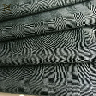 Medium Weight Black Yarn Woven Herringbone Fabric for Formal Causal Blazers 100D*100D