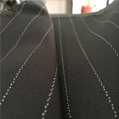 Elegant Women Dress 95% Polyester 5% Viscose Plain Stripes Fabric For Woolen Blazer Fabric Suits