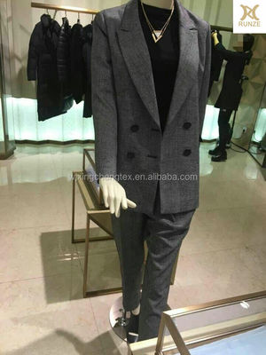 Polyester Yarn Dyed Fabric for Fashionable Women's Suits in Woven Technics