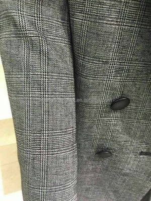 Polyester Yarn Dyed Fabric for Fashionable Women's Suits in Woven Technics