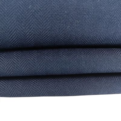 Men's Suit and Jacket Fabric Sustainable 300D Herringbone with 50% Polyester 50% PRET