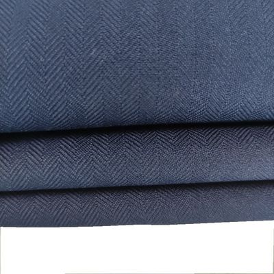 Men's Suit and Jacket Fabric Sustainable 300D Herringbone with 50% Polyester 50% PRET