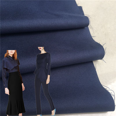 150D 144F Soft Textured Polyester Woven 2/2 Twill Gabardine 180GSM Suiting Fabric