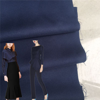 150D 144F Soft Textured Polyester Woven 2/2 Twill Gabardine 180GSM Suiting Fabric