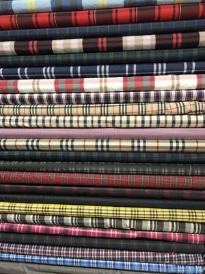 Underwear Polyester Yarn Dyed Fabric with Strip or Check Ribstop