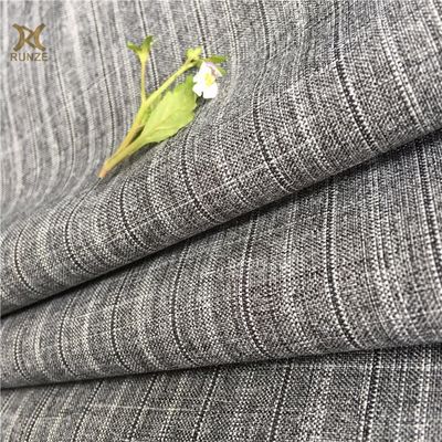 Density customized Woven Black And White Yarn Double Stripes Fabric For Suits Outfits
