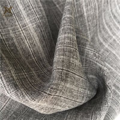Density customized Woven Black And White Yarn Double Stripes Fabric For Suits Outfits