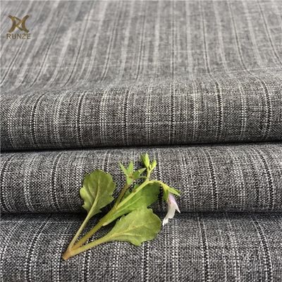 Density customized Woven Black And White Yarn Double Stripes Fabric For Suits Outfits
