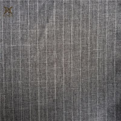 Density customized Woven Black And White Yarn Double Stripes Fabric For Suits Outfits