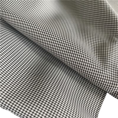 Checks Fabric Yarn Dyed Black and White Paisley Suit Polyester Woolen Blazer Fabric