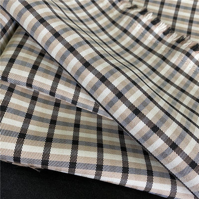 Style TWILL 190gsm Polyester Cation Check Woolen Like Tweed Fabric for Suits Jacket Outfit