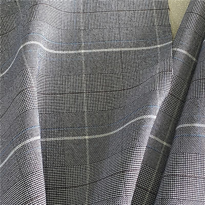 160D*200D 40D Four-Color Shades High Stretch Cation Plaid Check Fabric For Lady Dress