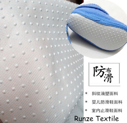 150gsm Thickness Polyester Twill Silicone Dot Coated Fabric for Baby Shoes and Pets Bed