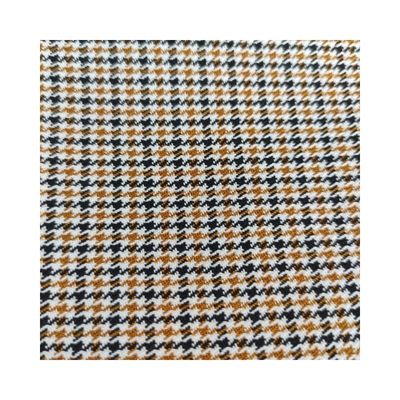 Soft Check Fabric Yarn Dyed Houndstooth 100% Polyester Color Fastness 3-4 Grade