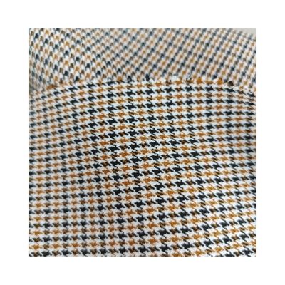 Soft Check Fabric Yarn Dyed Houndstooth 100% Polyester Color Fastness 3-4 Grade