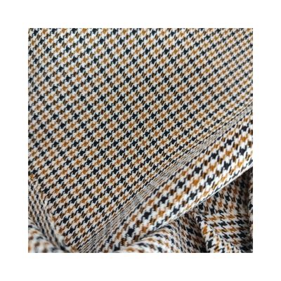 Soft Check Fabric Yarn Dyed Houndstooth 100% Polyester Color Fastness 3-4 Grade