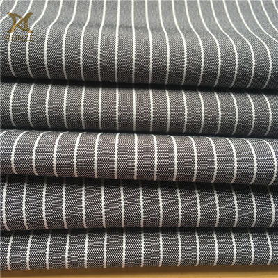 300D*300D Cation Polyester Woven Plain 7MM Stripe Suiting Fabric Linen Fabric for Fashion