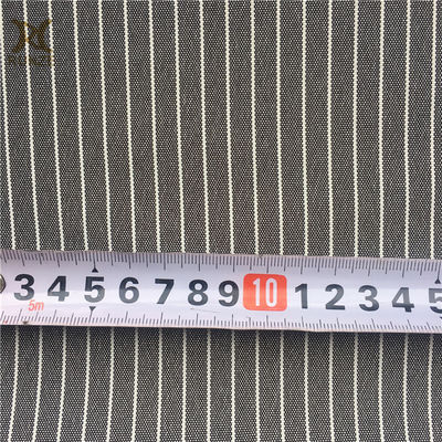 300D*300D Cation Polyester Woven Plain 7MM Stripe Suiting Fabric Linen Fabric for Fashion
