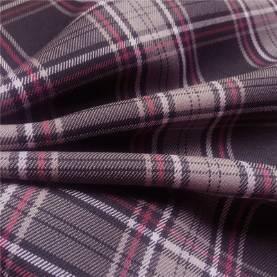 Polyester Yarn Dyed Twill Woven Four-Color Lattice Fabric for Lady Dress Grid Suiting Cloth