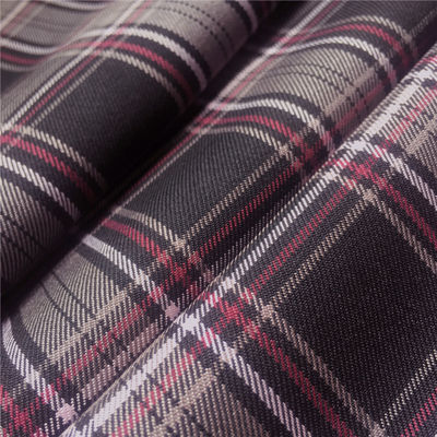 Polyester Yarn Dyed Twill Woven Four-Color Lattice Fabric for Lady Dress Grid Suiting Cloth