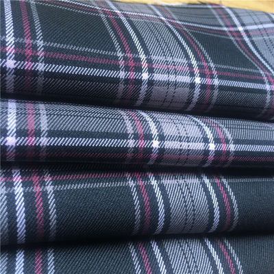 Polyester Yarn Dyed Twill Woven Four-Color Lattice Fabric for Lady Dress Grid Suiting Cloth