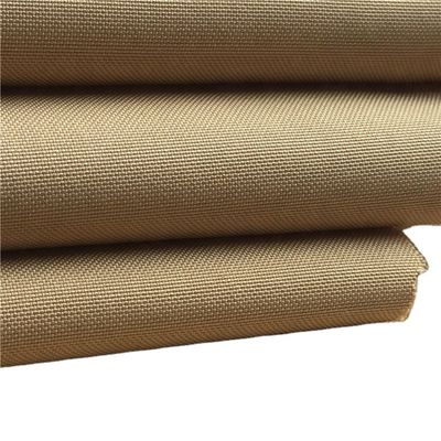 Moisture Absorbent Khaki 300D Twill Fabric High Filament Soft Polyester Mini Matt