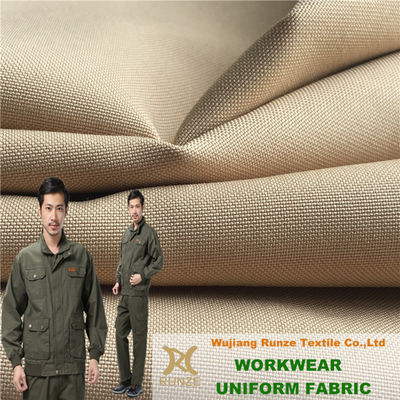Moisture Absorbent Khaki 300D Twill Fabric High Filament Soft Polyester Mini Matt