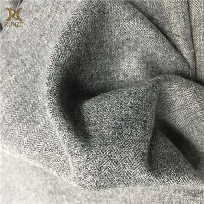 Blanket Wearable Pure 160D Polyester Cationic Herringbone Brushed Fabric Imitation Cashmere Fabric