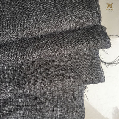 600D Melange Black White Yarn Woven Cationic Oxford Fabric Polyester Imitation Linen Fabric