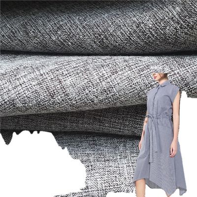 Woven Plain Two-Tone Polyester Cotton Imitation Linen Shirting Fabric