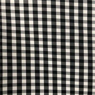 200gsm Density Customizable Black And White Plaid Fabric Twill Cloth For Lady Dress RZ18042