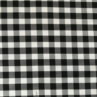 200gsm Density Customizable Black And White Plaid Fabric Twill Cloth For Lady Dress RZ18042