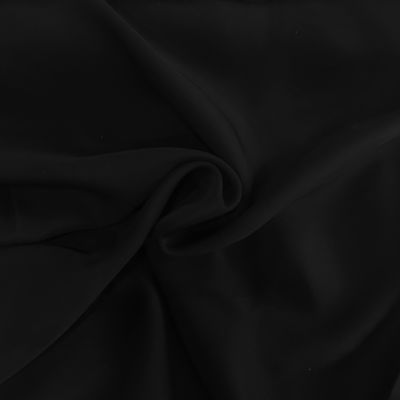 TWILL Style 68 Inches Jet Black Good Color Fastness Polyester Fabric For Dubai Abaya